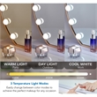 Posh Living Armand Glass Vanity Makeup Mirror with LED Lights in Gold
