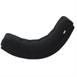 Posh Living Allana Upholstered Sherpa & Wood Rocking Chair in Black