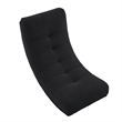 Posh Living Allana Upholstered Sherpa & Wood Rocking Chair in Black