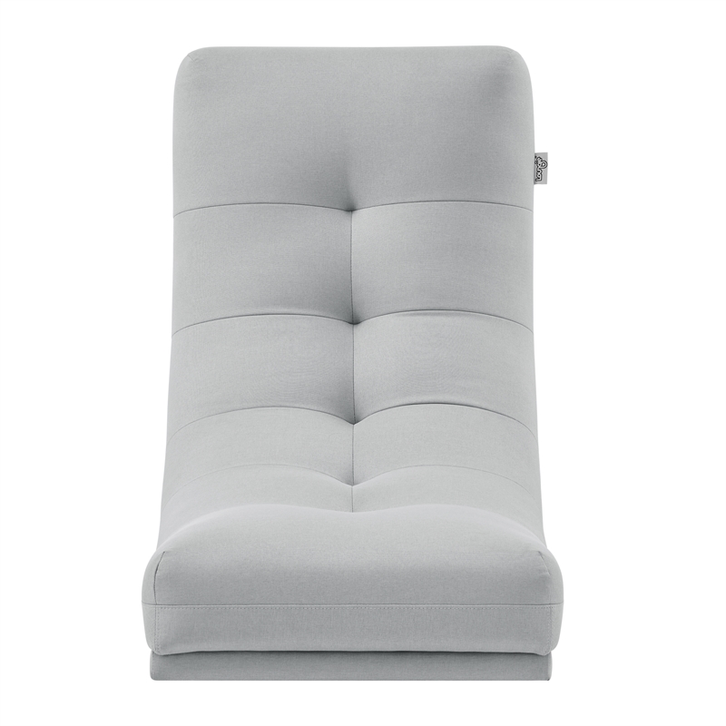 Posh Living Allana Upholstered Linen & Wood Rocking Chair in Gray