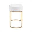 Posh Living Zaylie Modern Wood & Steel Dressing Vanity Table in White/Gold