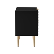 Posh Living Vail Wood Side Table Nightstand in Black/Gold