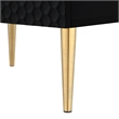 Posh Living Vail Wood Side Table Nightstand in Black/Gold