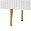 Posh Living Vail 2-Drawer Modern Wood Sideboard Buffet Cabinet in White/Gold