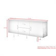 Posh Living Vail 2-Drawer Modern Wood Sideboard Buffet Cabinet in White/Gold