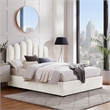 Posh Living Delani Velvet Full Platform Bed Ivory