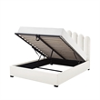 Posh Living Delani Velvet Full Platform Bed Ivory
