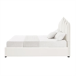 Posh Living Delani Velvet Full Platform Bed Ivory