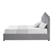 Posh Living Delani Velvet Full Platform Bed Grey