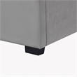 Posh Living Delani Velvet Full Platform Bed Grey