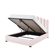 Posh Living Delani Velvet Full Platform Bed Blush