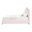 Posh Living Delani Velvet Full Platform Bed Blush