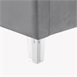 Posh Living Evette Velvet Full Platform Bed Grey