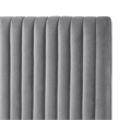 Posh Living Evette Velvet Full Platform Bed Grey