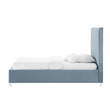 Posh Living Evette Velvet Full Platform Bed Slate Blue