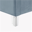 Posh Living Evette Velvet Full Platform Bed Slate Blue