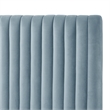 Posh Living Evette Velvet Full Platform Bed Slate Blue