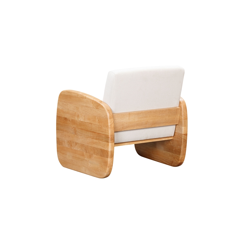 Posh Living Jolynn Wood Arm Chair Natural