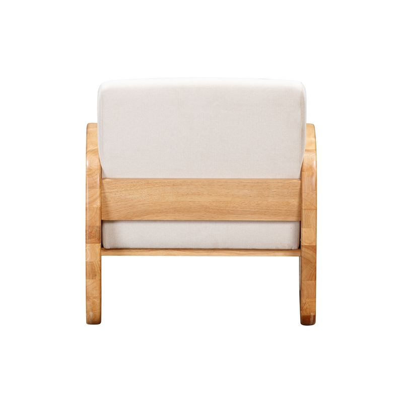 Posh Living Jolynn Wood Arm Chair Natural