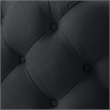 Posh Living Lilou Linen Cocktail Ottoman Black