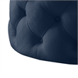 Posh Living Lilou Linen Wood Cocktail Ottoman Navy