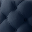 Posh Living Lilou Linen Wood Cocktail Ottoman Navy
