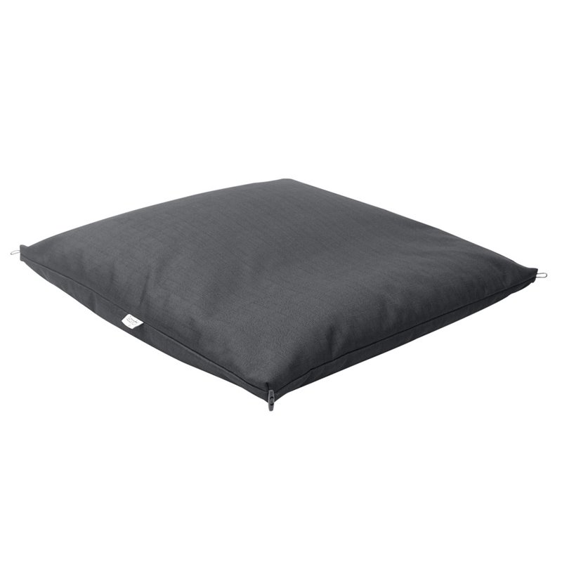 Magic Pouf Black Beanbag Linen 3 in 1 Ottoman Chair Pillow