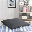 Magic Pouf Black Beanbag Linen 3 in 1 Ottoman Chair Pillow