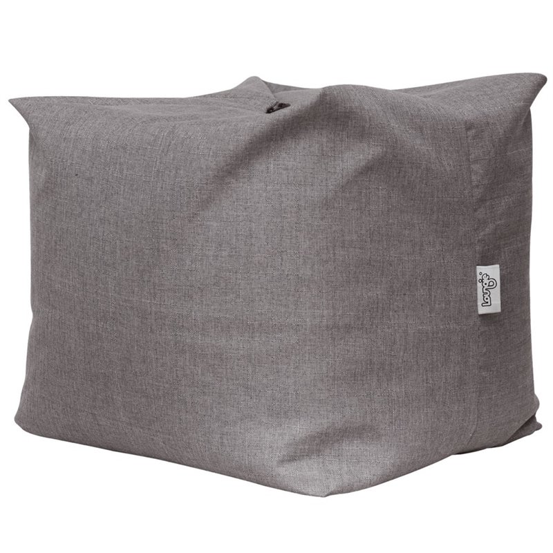 Magic Pouf Gray Beanbag Linen 3 in 1 Ottoman Chair Pillow