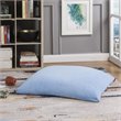 Magic Pouf Blue Beanbag Microplush 3 in 1 Ottoman Chair Pillow