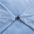 Magic Pouf Blue Beanbag Microplush 3 in 1 Ottoman Chair Pillow