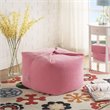 Magic Pouf Pink Beanbag Microplush 3 in 1 Ottoman Chair Pillow