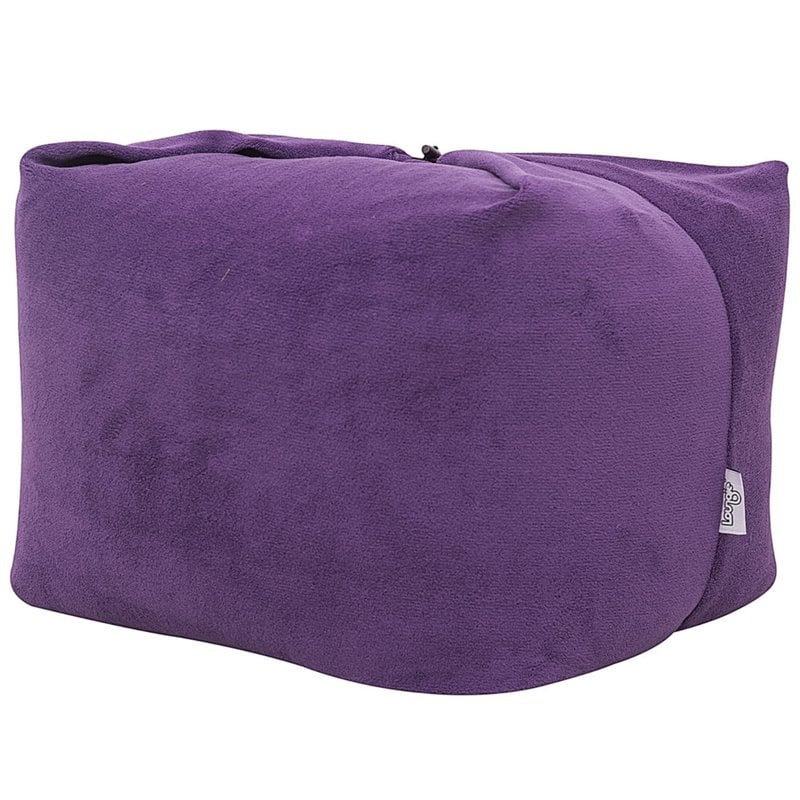 Magic Pouf Purple Beanbag Microplush 3 in 1 Ottoman Chair Pillow