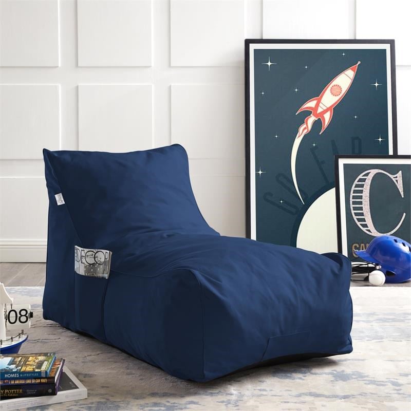 Loungie Resty Nylon Bean Bag Chair Navy