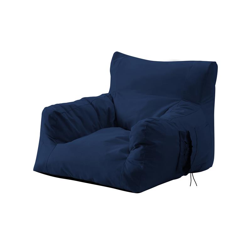 Loungie Comfy Nylon Bean Bag Chair/ Lounge Chair Navy