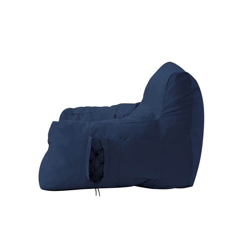Loungie Comfy Nylon Bean Bag Chair/ Lounge Chair Navy