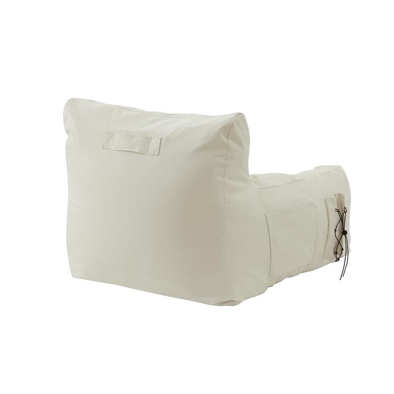 Loungie Comfy Nylon Bean Bag Chair/ Lounge Chair Beige