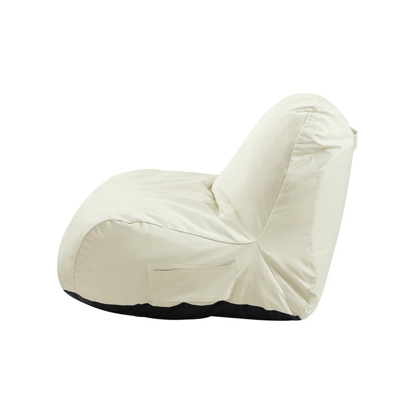 Loungie Cosmic Nylon Bean Bag Chair Beige