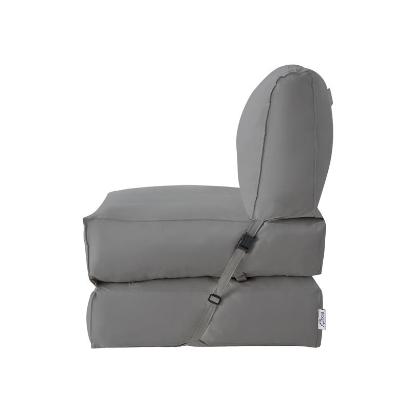 Loungie Cloudy Nylon Bean Bag Chair Light Grey