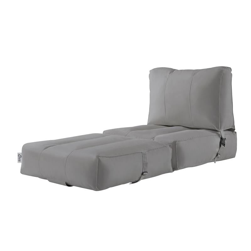 Loungie Cloudy Nylon Bean Bag Chair Light Grey