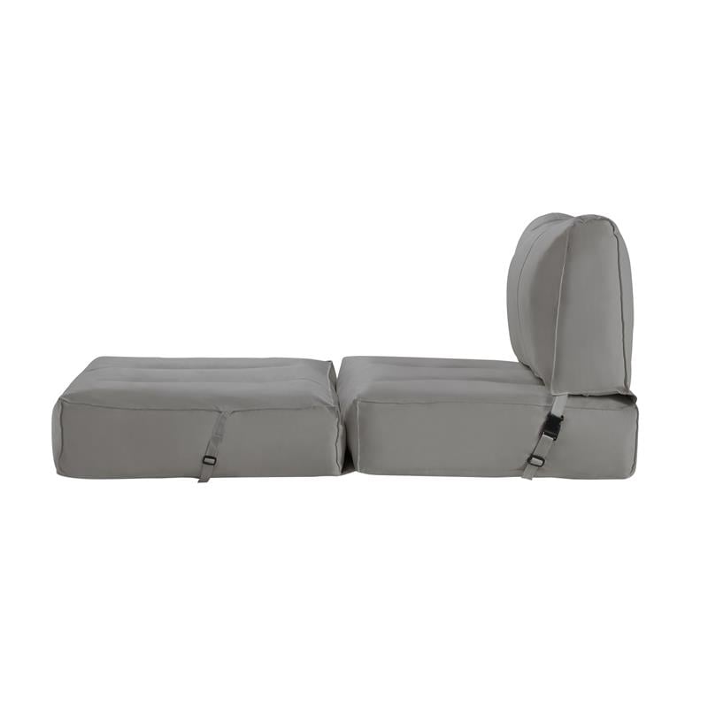 Loungie Cloudy Nylon Bean Bag Chair Light Grey