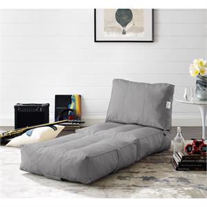 Loungie Cloudy Nylon Bean Bag Chair Light Grey
