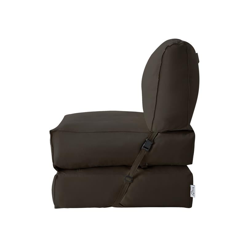 Loungie Cloudy Nylon Bean Bag Chair Brown