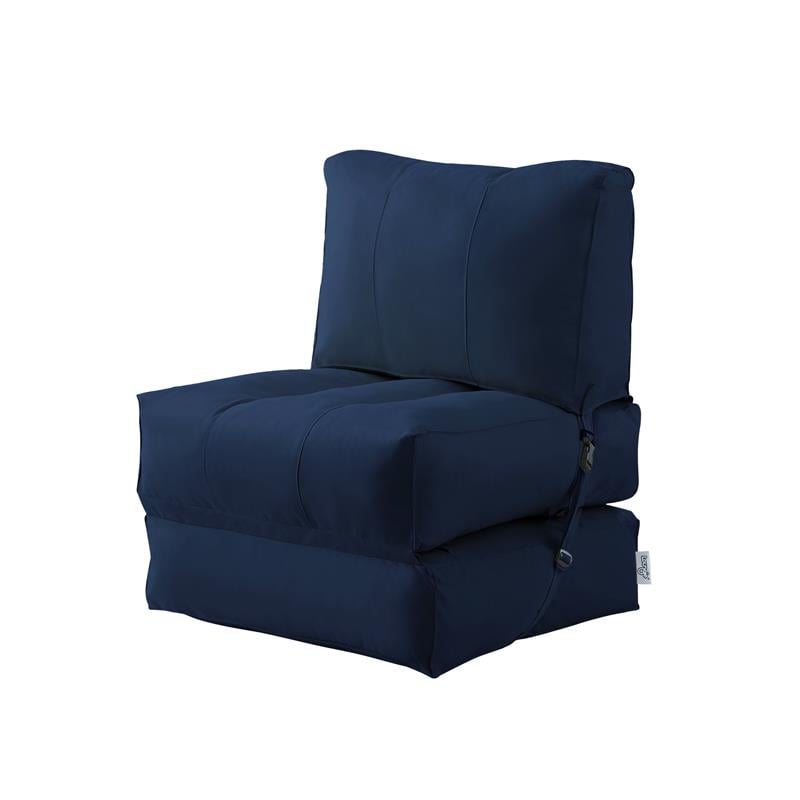 Loungie Cloudy Nylon Bean Bag Chair Blue