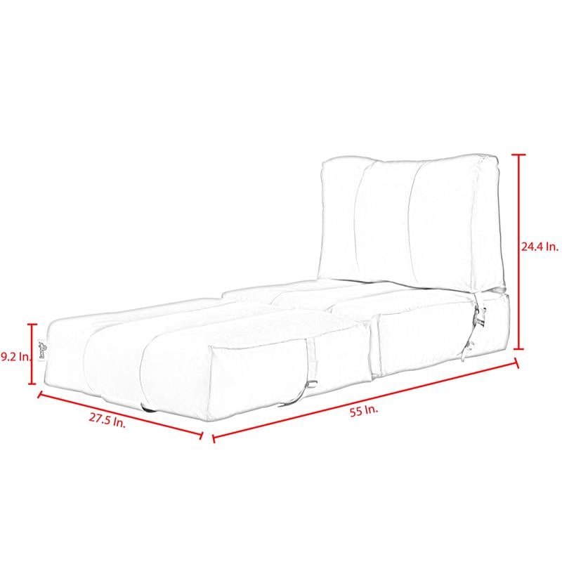 Loungie Cloudy Nylon Bean Bag Chair Blue