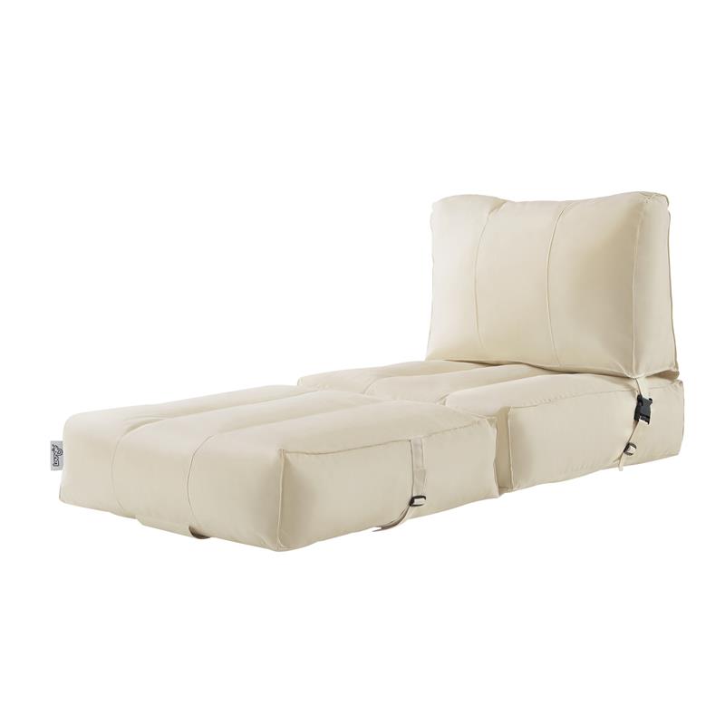 Loungie Cloudy Nylon Bean Bag Chair Beige
