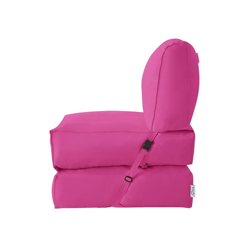 Loungie Cloudy Nylon Bean Bag Chair Fuchsia
