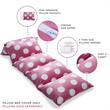 Bean Bag Covers Pink Polka Dots Microfiber 88