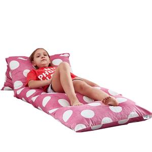 Bean Bag Covers Pink Polka Dots Microfiber 88&quotx26&quot Microfiber Nap Mat
