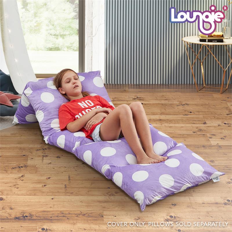 Bean Bag Covers Purple Polka Dots Microfiber 88